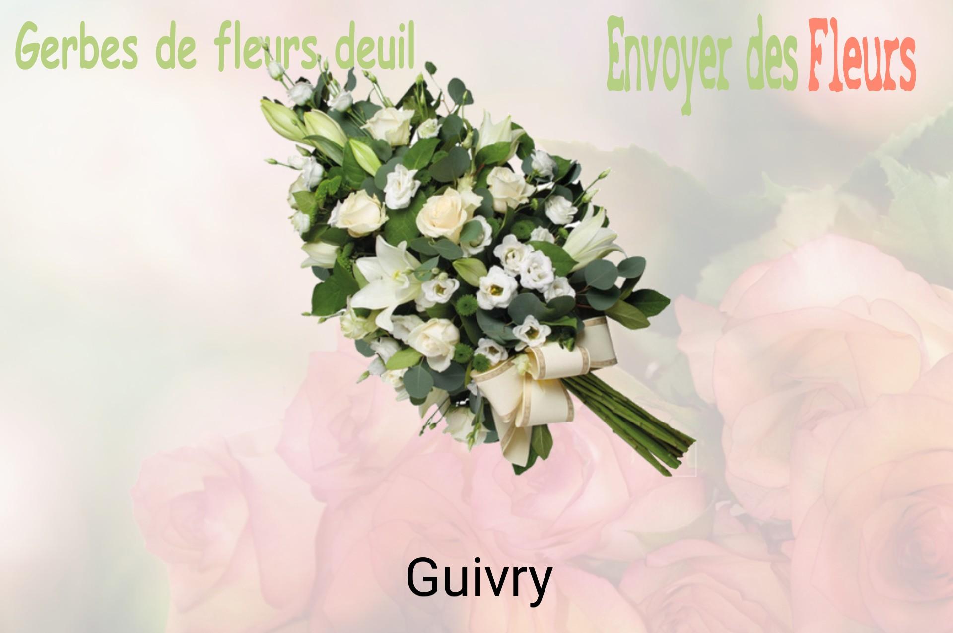 Gerbe de fleurs de deuil livrée à Guivry